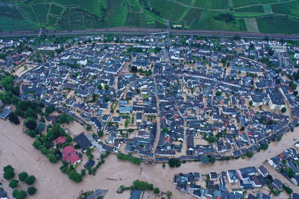 Überflutete Altstadt Ahrweiler